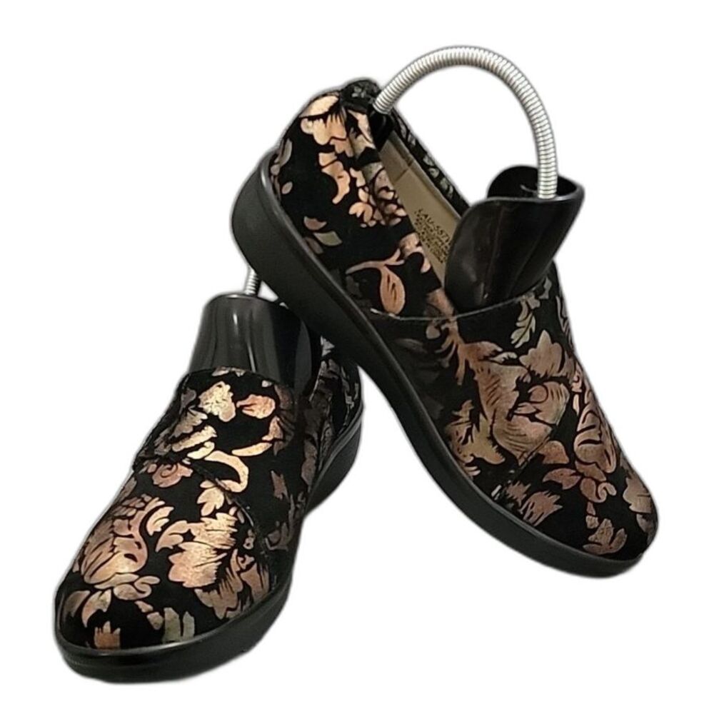 Alegria LAU-557W Lauren floral leaf metallic comfort casual clog SZ 39